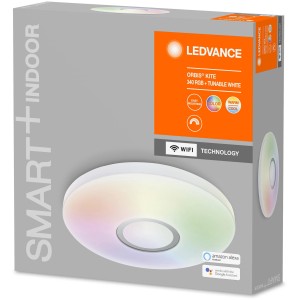 Confezione della plafoniera Ledvance Smart+ WiFi Orbis Kite con cambio colore.