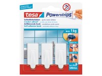 tesa Selbstklebehaken spitz Weiss 3 Stk. mit 4 x Powerstrips Small tesa Selbstklebehaken spitz Weiss 3 Stk. mit 4 x Powerstrips Small