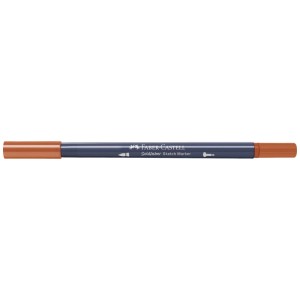 Feutre Faber-Castell Goldfaber Sketch Sienne Brûlée Clair avec pointe pinceau et feutre fin.