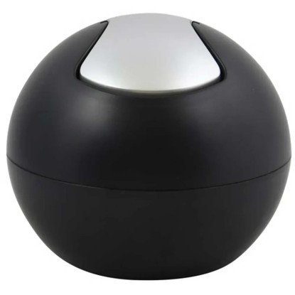 Spirella Abfalleimer Bowl matt Schwarz 1 l