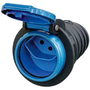 Raccord Steffen T13, IP55, anthracite-bleu clair, plastique. Raccord pour extérieur et usage industriel.