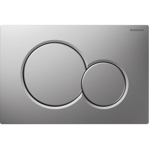 Placca di comando Geberit Sigma01, cromo opaco per WC a doppio scarico.