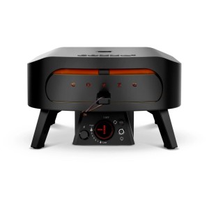 Forno per pizza a gas Cozze Rotate Black Edition 13 con pietra refrattaria rotante.