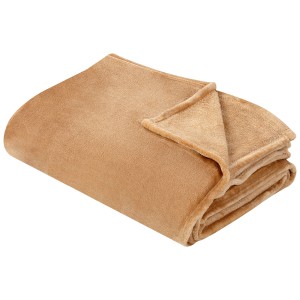 Morbida coperta Bayburt color sabbia (150x220 cm) per zona giorno e notte.