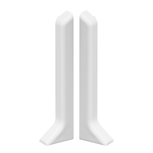 Praktikus Endkappen System 9 in Weiß für Laminat & Parkett Sockelleisten.