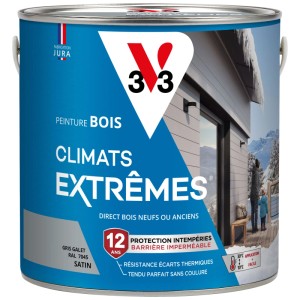 Pittura per legno V33 Climats Extrême Grigio ghiaia, finitura satinata, 2 l. Impregnante per legno per condizioni climatiche estreme.