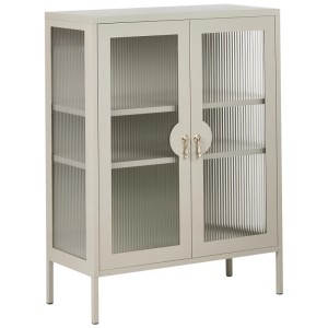 Beliani Armoire de bureau Gleora beige clair 105 x 80 x 35 cm