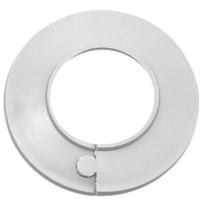 Rosace à clipser Mateu en plastique blanc, Ø 3/4 pouce, pour installations de chauffage.