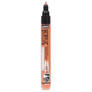 Pébéo Decomarker Orange, 1,2 mm Lackstift für präzises Malen auf vielen Oberflächen.