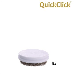 Lot de patins pour meubles Wagner QuickClick, Ø 25 mm, marron, 8 pièces.