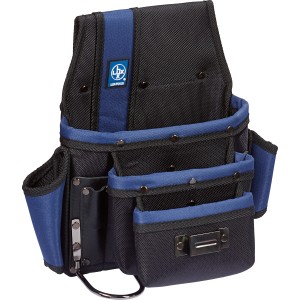 Borsa porta chiodi LUX in nylon con 3 scomparti e passanti per cintura per attrezzi.