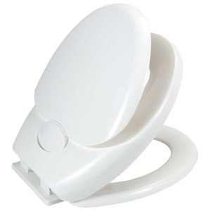 Sedile WC Wenko Family bianco con sedile per bambini integrato e chiusura ammortizzata.