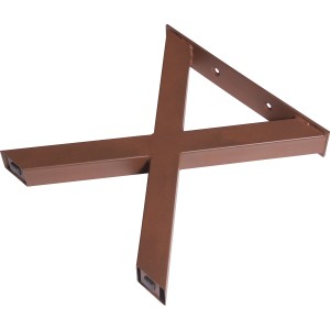 Gamba per panca a forma di X effetto ruggine, 400x420 mm, robusta e ideale per progetti di panche fai-da-te.