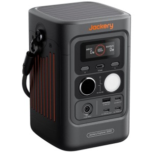 Jackery Powerstation Explorer 300D : Alimentation mobile avec USB-C et lampe LED.