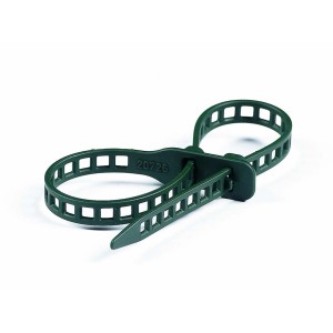 Legaccio per piante in gomma verde, 18 cm, flessibile e riutilizzabile, 10 pezzi