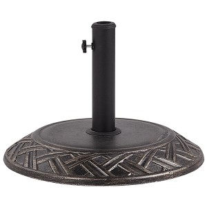 Brauner Beliani Sonnenschirmständer Capaci Ø 50 cm aus Beton und Stahl für sicheren Stand.