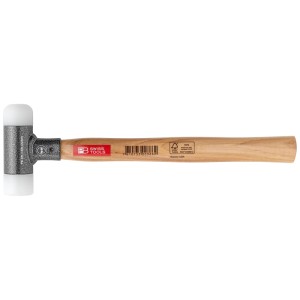Maillet nylon PB 300.3 avec manche en hickory pour frappes douces, idéal pour atelier et montage.