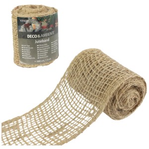 Nastro di iuta naturale Videx Garden (6cm x 3m) per decorazioni e protezione invernale in giardino.