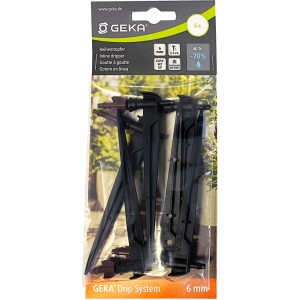 Geka Drip Reihentropfer Erdspieß 6 mm, 6er-Set für Micro-Drip Bewässerung.