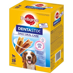 Pedigree Denta Medium, 28 pezzi. Snack per l'igiene dentale del cane per ridurre il tartaro.