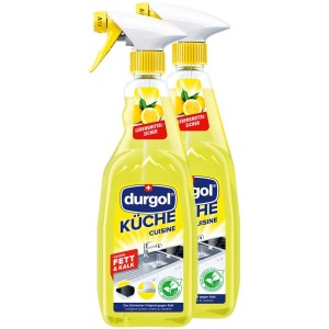 Durgol Cuisine Duo nettoyant cuisine, 2 vaporisateurs de 600ml, contre graisse et calcaire.