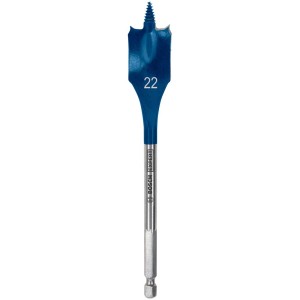 Bosch Expert Flachfräsbohrer Self Cut Speed, Ø 22 mm, blau, mit Sechskantschaft.