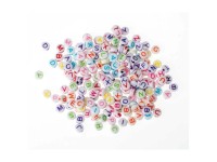Buchstaben-Perlen Alphabet Kunststoff Bunt Ø 5 mm / 50 g
