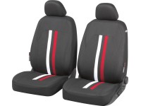 Autositzbezug-Set Schwarz-Weiss-Rot 8-tlg.