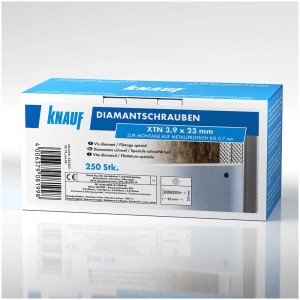Viti diamantate Knauf XTN 3,9x23mm, 250 pz in scatola. Accessorio per cartongesso.