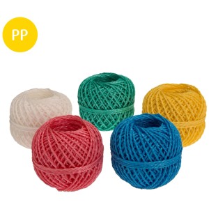Spago in polipropilene Conacord, 5 gomitoli colorati