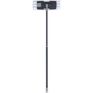 OBI Set de balai à plat, 3 pièces avec manche télescopique et 2 housses de nettoyage pour le nettoyage humide et sec.