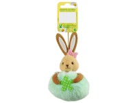 Osteraufhänger Hase mit Plüsch Mintgrün 12 x 6 cm