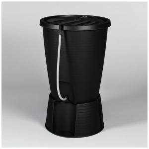 Keter Serbatoio acqua piovana Indigo Nero, 220 l con base per stabilità.