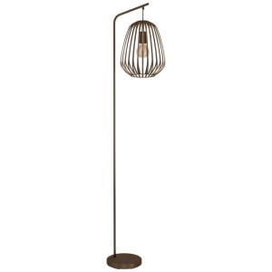 Lampadaire bronze Eglo Espinal : Lampe design avec structure en acier et abat-jour décoratif.