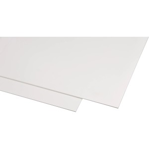 Lastra in plastica bianca "Guttagliss Hobbycolor" 50x150cm, ideale per bricolage e modellismo.