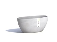 Ecopots Pflanzgefäss Sofia Weissgrau (HxBxT) 13,5 x 13 x 30 cm