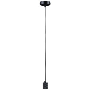Lampada a sospensione Paulmann Neordic Tilla, nero grafite, con cavo tessile. Lampada a sospensione moderna per lampadine E27.