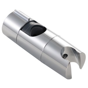Wenko Supporto doccia universale, plastica cromata per aste doccia (Ø 19-25mm).