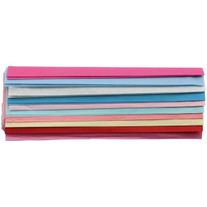 Seidenpapier, matt, bunt, 10 Stück, 50x70cm, für Bastelarbeiten und Geschenkverpackungen.