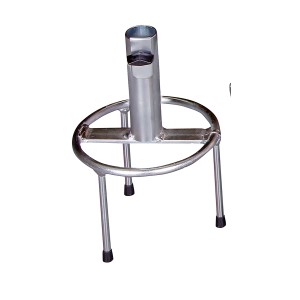 Doppler Rasendorn Mini, pied de parasol argenté pour mâts jusqu'à 25 mm.