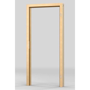 Telaio porta decoro acero, 61x198,5x24 cm, battuta sinistra/destra, imitazione legno.
