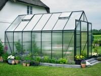 Halls Gewächshaus Magnum 148 Stegdoppelplatten Grün 11,5 m²