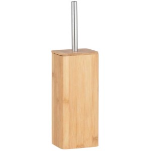 Wenko Ensemble WC Bambusa en bambou avec manche en acier inoxydable.