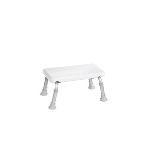 Marchepied de bain Ridder blanc réglable en hauteur pour plus de sécurité.