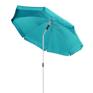 Ombrellone da mercato Doppler Active turchese, Ø 200 cm, con funzione di inclinazione per protezione solare flessibile.