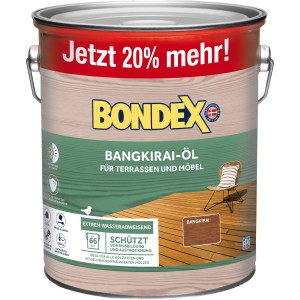 Dose Bondex Bangkirai-Öl 3l für Holzschutz und -pflege im Außenbereich.