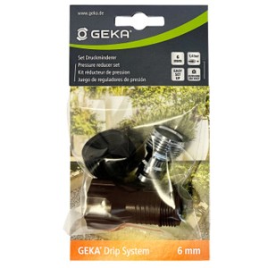 Geka Drip System Set Riduttore di pressione 1.4 bar, starter per irrigazione a goccia.