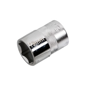 Douille LUX 16 mm Comfort en acier chrome vanadium, chromée.