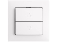 Feller Druckschalter Storen Einsatz und Frontplatte EdizioDue Weiss