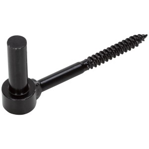 Gond à visser en acier noir, longueur 130 mm, pour volets.
